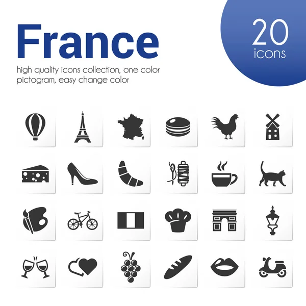 France icons — Stock Vector