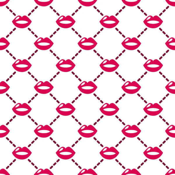 Lips seamless pattern — Stock Vector