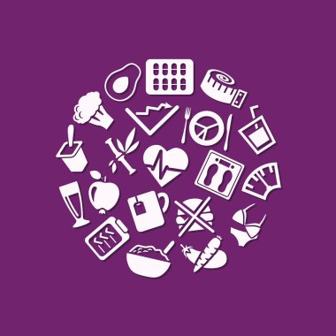 diyet simgeler daire