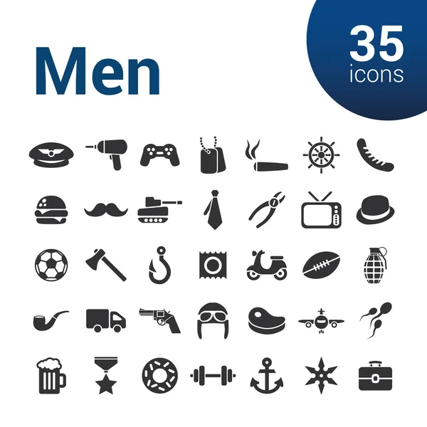 Иконы мужчин — стоковый вектор