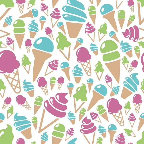 Ice cream seamless pattern — Stock Vector