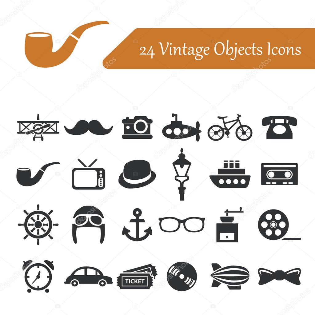 vintage objects icons