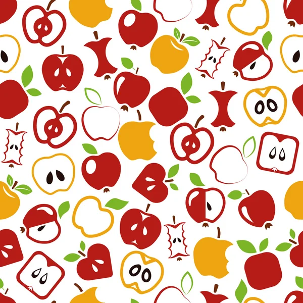 Apple seamless pattern — Stock Vector