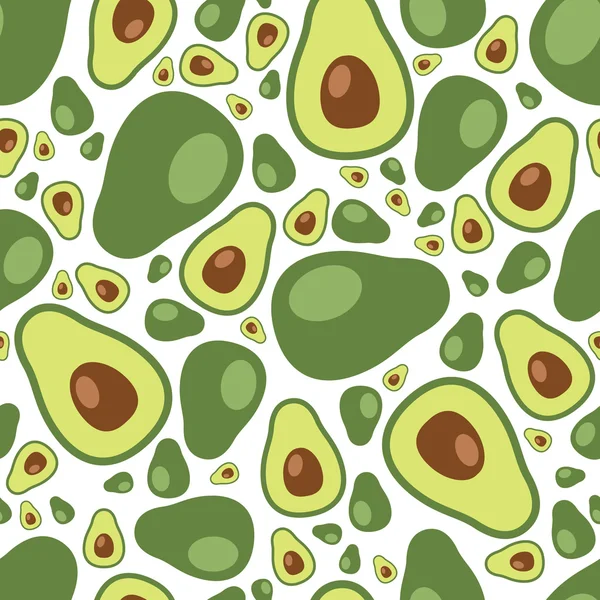 Avocado seamless pattern — Stock Vector