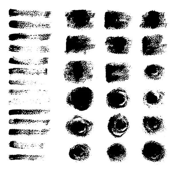 Black vector grunge brushes — Stock Vector