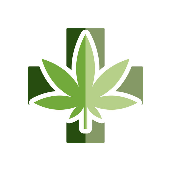 medical marijuana flat icon