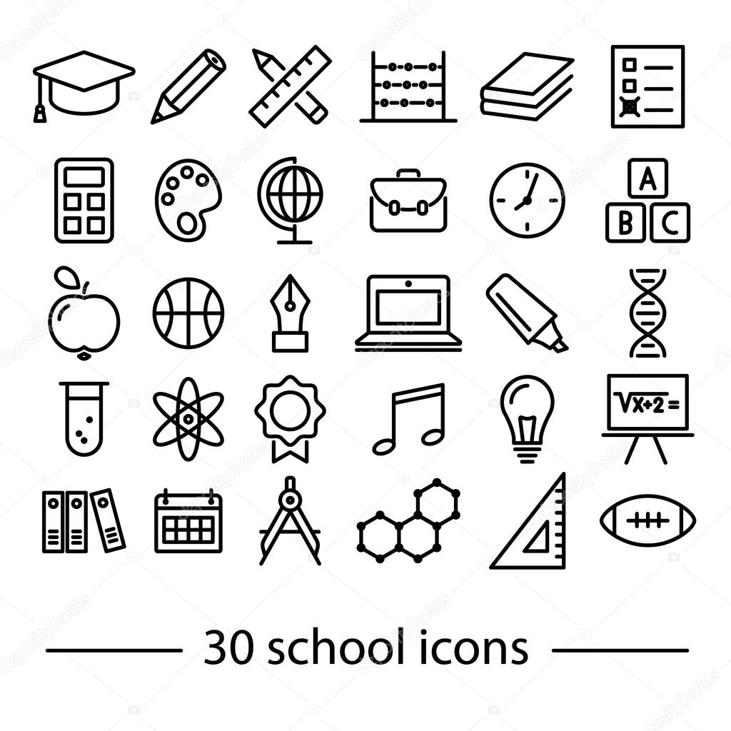 school line icons