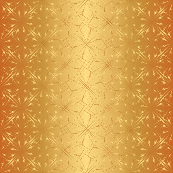 Seamless pattern, geometric pattern on gold gradient background — Stock Vector