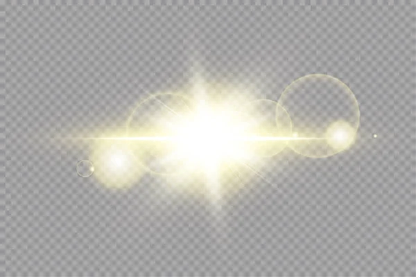 Leuchtende goldene Sterne isoliert auf schwarzem Hintergrund. Vektorillustration. — Stockvektor
