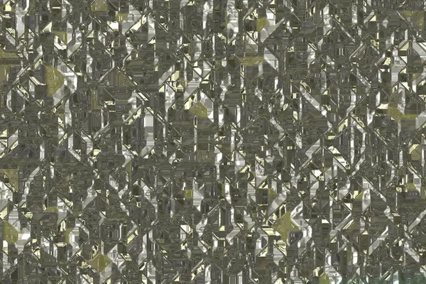 Niesamowite Żółty Kryształy Komputerowe Szablon Cyfrowo Wykonane Tło Ilustracja — Zdjęcie stockowe