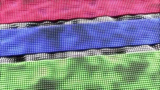 Concept Web 60Fps Gambie Pixel Flag Waving Uhd Sans Couture — Video