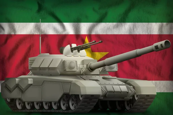 Heavy Tank Suriname Flag Background Illustration — Stock Photo, Image
