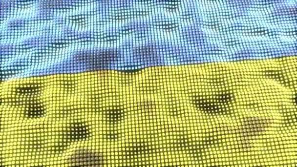 Web Concept 60Fps Ukraina Pixel Flag Waving Uhd Płynna Animacja — Wideo stockowe