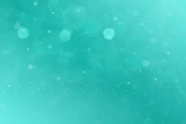Ljusblå Söt Lysande Abstrakt Bakgrund Glitter Ljus Och Fallande Snö — Stockfoto