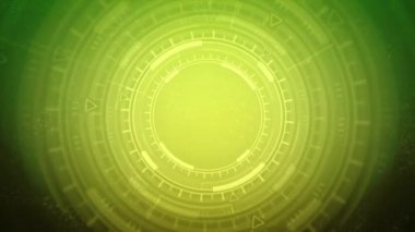 HUD ya da UI dairelerinin hareketli yüksek teknoloji soyut arka planı, moda konsepti - 4K 60 fps 3D animasyon