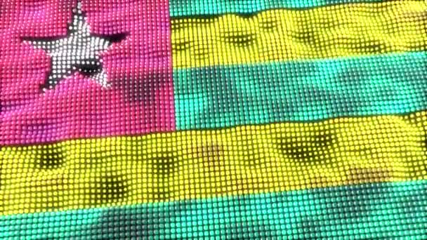 Web Concept 60Fps Togo Pixel Flag Waving Uhd Sans Couture — Video
