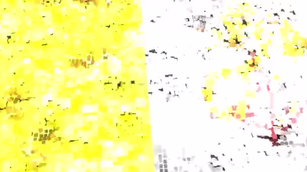闪亮像素上明亮的60Fps现代教廷国旗挥动 抽象3D无缝循环动画Uhd — 图库视频影像