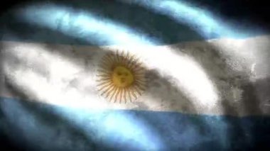 60FPS ağır koyu grunge Arjantin bayrağı yaşlandırılmış vintage desen dalgalanması, UHD 4k dikişsiz video holo, hücre, bağlantı, ağ, iletişim, konsept, pozlama, veri, x-ray, tehlikeli, 3G, 60fps