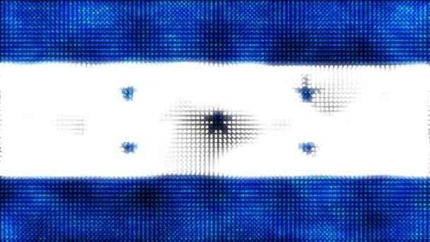 60Fps Digital Bakgrund Honduras Flagga Viftar Uhd Sömlös Looping Animation — Stockvideo
