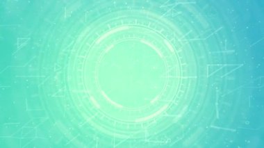 4K 60 fps 3D animasyon - çok renkli yüksek teknoloji soyut arka plan hareket eden UI veya HUD daireler, teknoloji konsepti