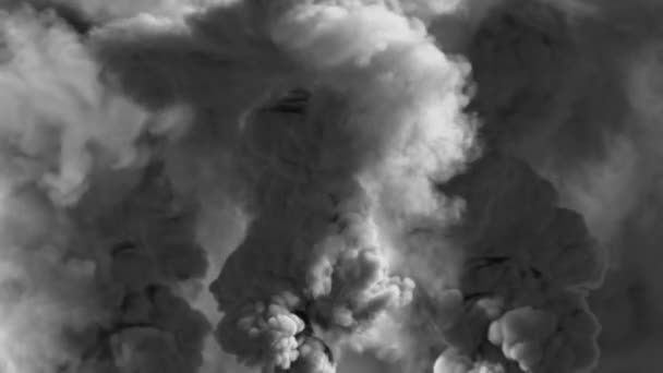 Πολύχρωμο Αφηρημένο Φόντο Του Πυκνού Καπνού Εργοστάσιο Έννοια Ρύπανσης Fps — Αρχείο Βίντεο