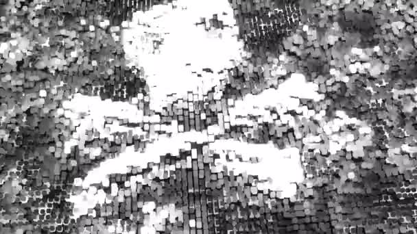 Πολύ Φωτεινό 60Fps Σύγχρονη Πειρατική Σημαία Για Λάμπει Pixels Κυματίζει — Αρχείο Βίντεο
