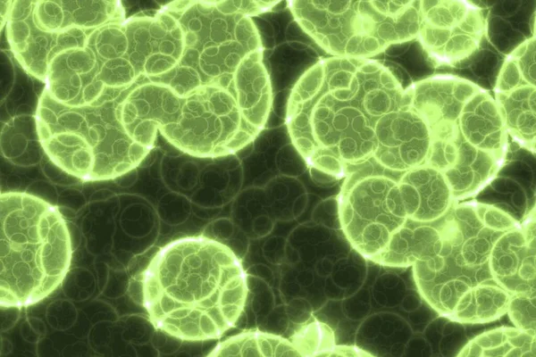 Nowoczesne Artystyczne Zielony Wiele Biologicznych Monadiforms Cyfrowa Tekstura Graficzna Tło — Zdjęcie stockowe