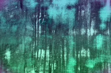 beautiful teal, sea-green aged texture of wood with big scratches - abstract photo background clipart