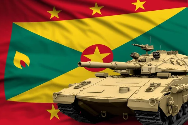 Grenada Moderní Tank Skutečný Design Pozadí Vlajky Tank Armáda Síly — Stock fotografie