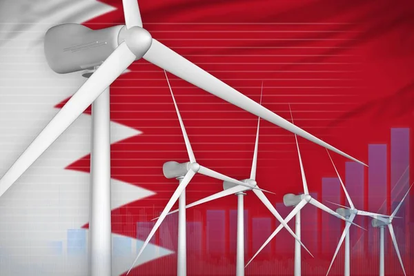 Bahréin Energía Eólica Energía Digital Gráfico Concepto Energía Alternativa Ilustración — Foto de Stock