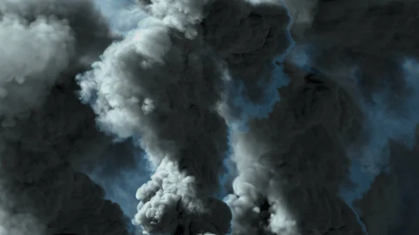 Абстрактная Трехмерная Иллюстрация Разноцветный Фон Густого Дыма Концепция Загрязнения Воздуха — стоковое фото