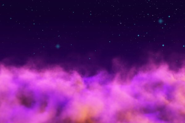 Mystical clouds concept with lights bokeh effect creative abstract background for clipart purposes