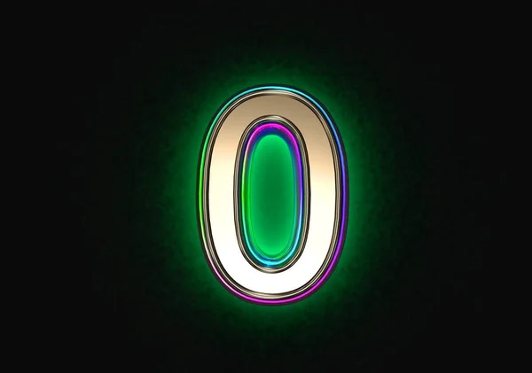 Серый Латунь Красочным Дихроическим Контуром Пленки Зеленым Алфавитом Подсветки Число — стоковое фото
