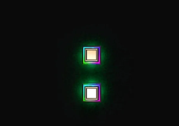 색깔이 디럭스 윤곽과 백라이트 상징의 어둡고 그림에 결정체 — 스톡 사진