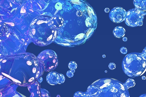 Yaratıcı yumuşak odak sabunu parlak sıvı veya sümüksü soyut doku 3 boyutlu çizim - arkaplan tasarımı şablonu