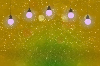 Kıvılcımları olan oldukça parlak soyut arkaplan lambaları odağını kaybetmiş bokeh - içeriğiniz için boş alanı olan festal model dokusu