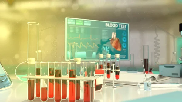 Medizinische Illustration Medizinischer Hintergrund Für Blutgentests — Stockfoto
