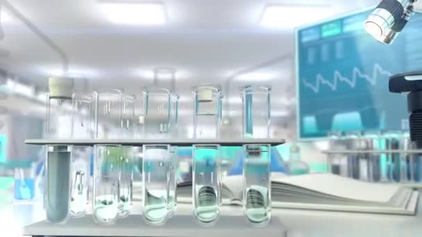 Анимация Клинический Анализ Естественной Воды — стоковое видео