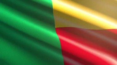 Benin parlak bayrak - döngü animasyonu