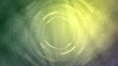 HUD daireleri ve teknoloji kavramının ileri teknoloji soyut arkaplanı