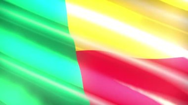 Benin bayrağı - döngü animasyonu