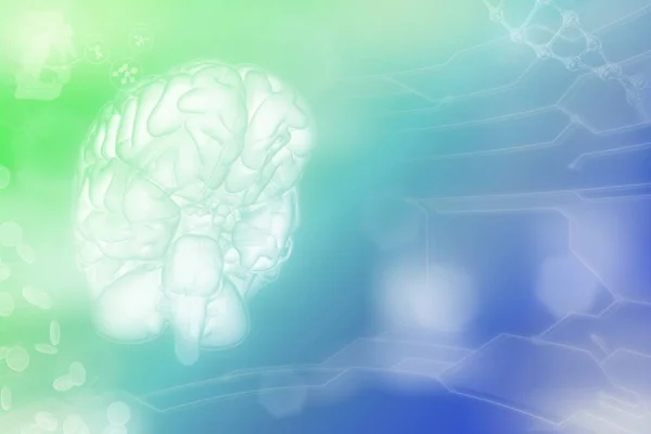 Människans Hjärna Hjärna Arbete Koncept Mycket Detaljerad Elektronisk Bakgrund Eller — Stockfoto