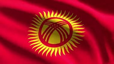 Kırgızistan bayrağı - döngü animasyonu
