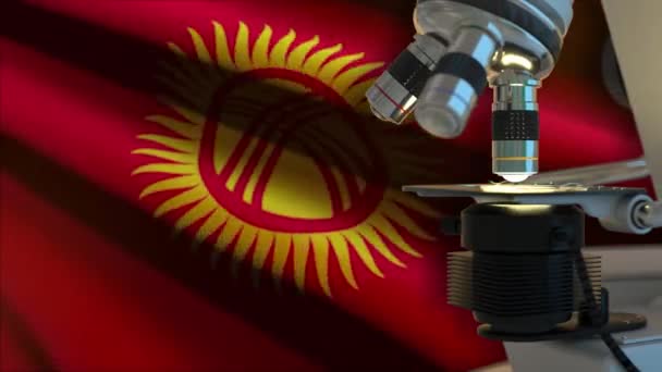 吉尔吉斯斯坦有国旗的科学概念 — 图库视频影像