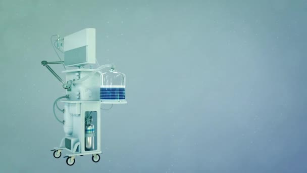 Ιατρικός Αναπνευστήρας Μεθ Περιστρεφόμενος Ιατρική Animation — Αρχείο Βίντεο