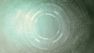 Soyut 3D illüstrasyon - Ui dairelerinin taşınmasının çok renkli siber soyut arkaplanı, teknoloji kavramı