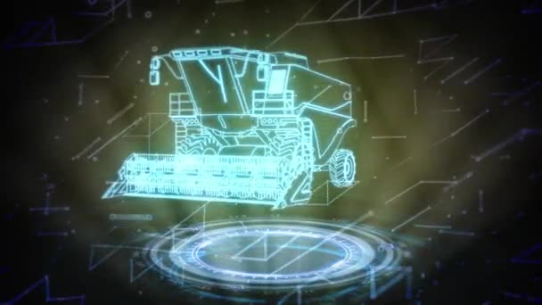 Animação Industrial Helix Spining Centro — Vídeo de Stock