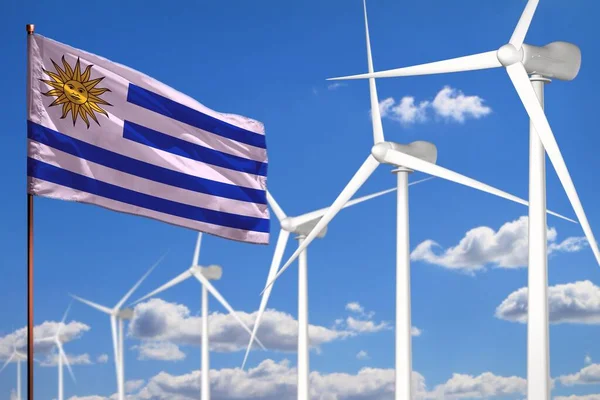 Uruguay Energías Alternativas Energía Eólica Concepto Industrial Con Molinos Viento —  Fotos de Stock