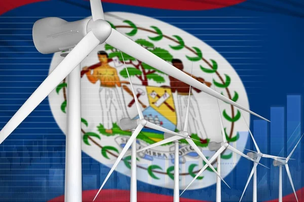 Belize Wind Energy Power Digital Graph Concept Green Energy Industrial — Stock Photo, Image