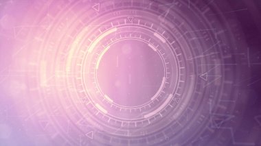 Üç boyutlu soyut illüstrasyon - hareket eden hud veya ui dairelerinin çok renkli dijital soyut arkaplanı, bilim konsepti